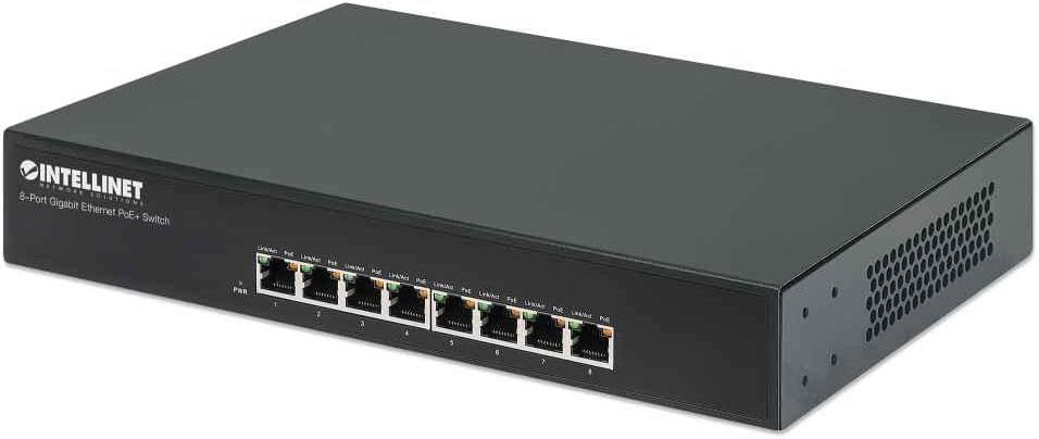 Intellinet 8-Port PoE Switch Black