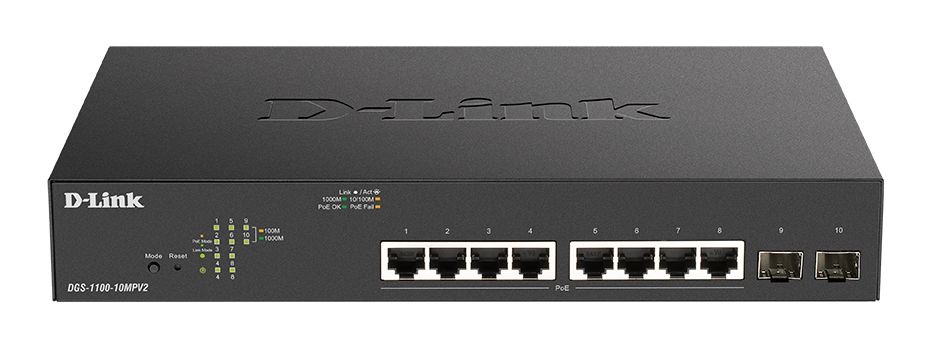 D-Link DGS-1100-10MPV2 Gigabit Smart Managed Switches