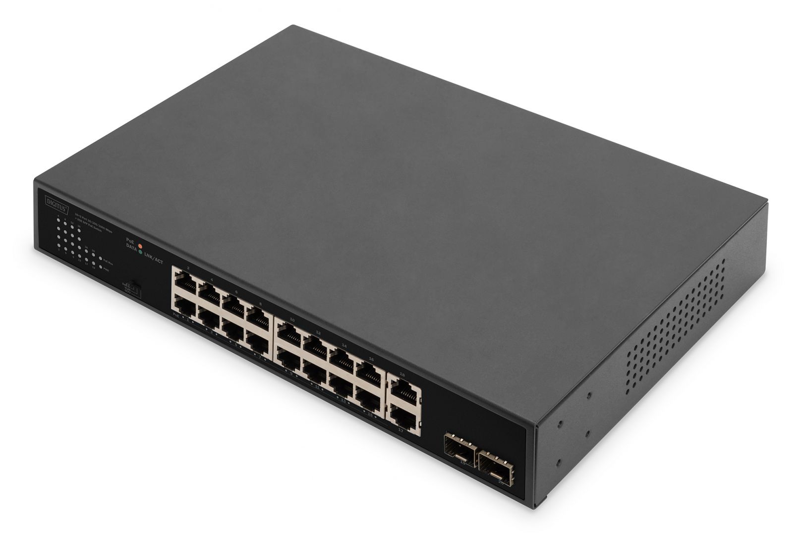 Digitus 16+2 Port 10/100/1000 Mbps + 2 Gigabit SFP PoE Switch