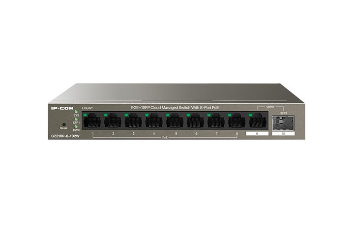 IP-COM G2210P-8-102W 9GE+1SFP Cloud Managed Switch With 8-Port PoE