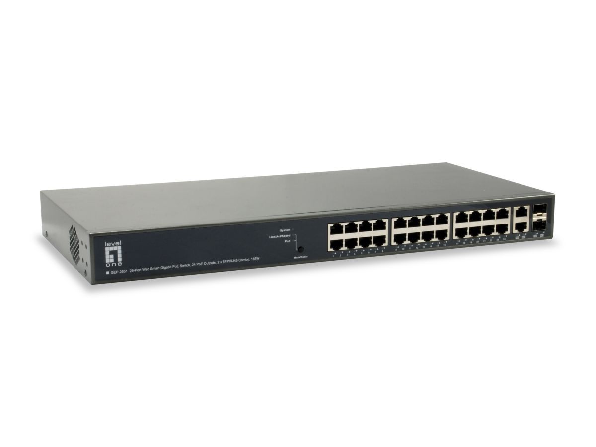 LevelOne GEP-2651 TURING 26-Port Web Smart Gigabit PoE Switch