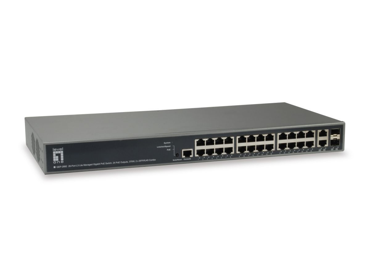 LevelOne GEP-2682 TURING 26-Port L3 Lite Managed Gigabit PoE Switch