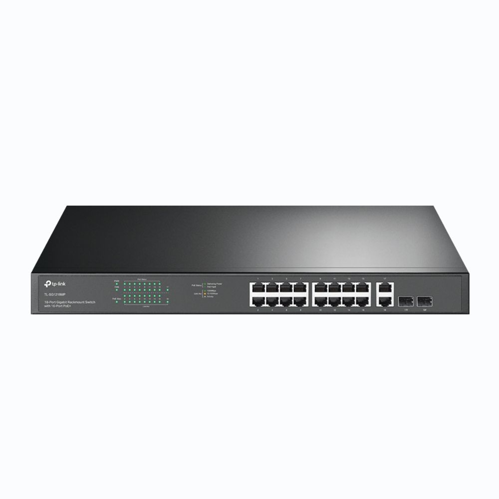 TP-Link TL-SG1218MP 18-Port Gigabit Rackmount Switch with 16 PoE+