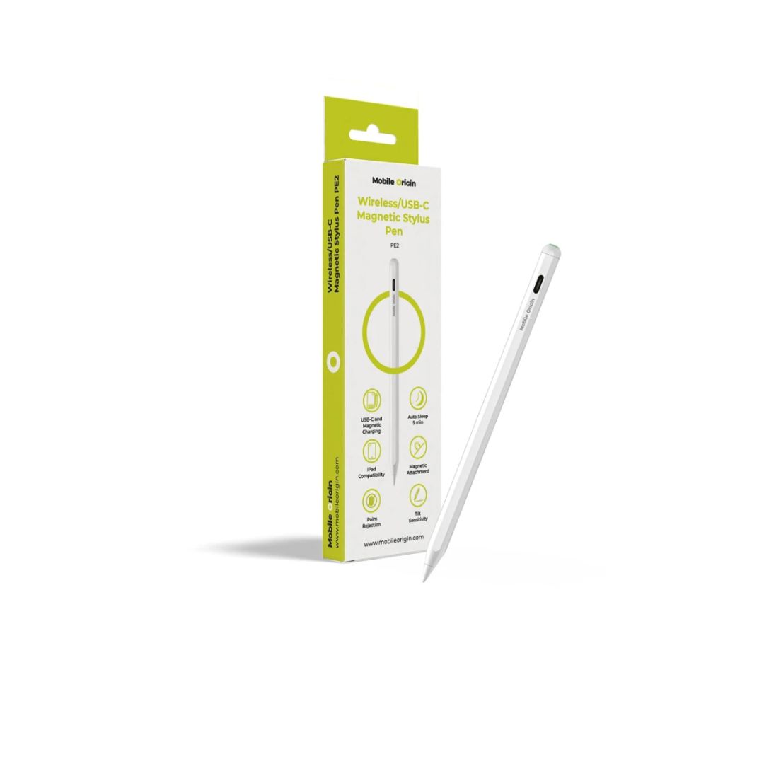 Mobile Origin Wireless/USB-C Magnetic Stylus Pen PE2