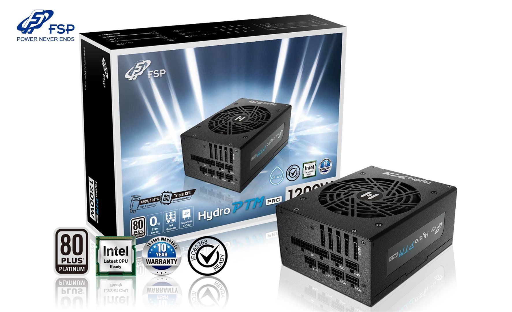 FSP 1200W 80+ Platinum Hydro PTM Pro