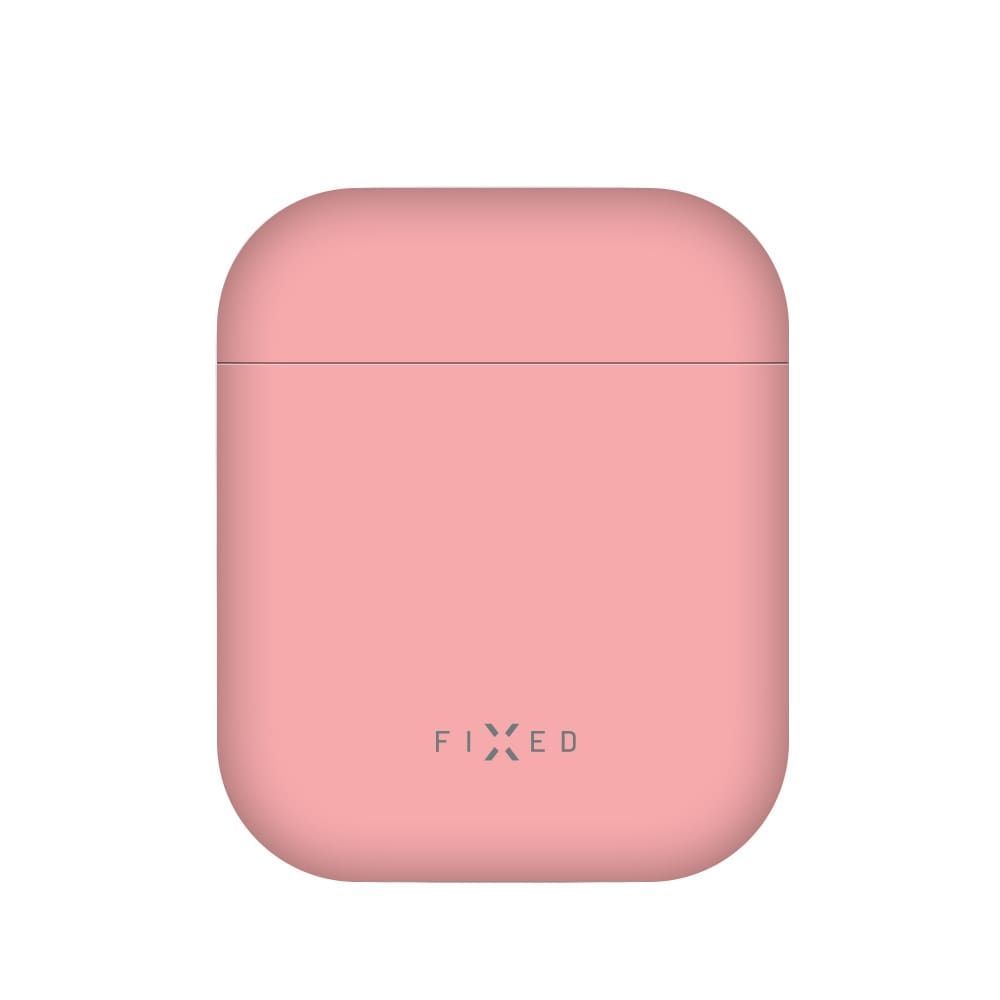 FIXED Ultravékony szilikon tok Silky Apple Airpods 1 és 2.-höz, pink