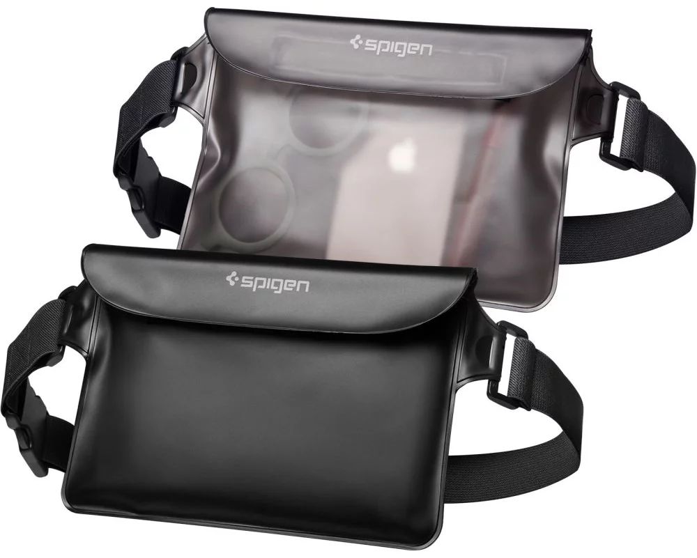 Spigen Aqua Shield WaterProof Waist Bag A620 2 Pack Black + Transparent Black