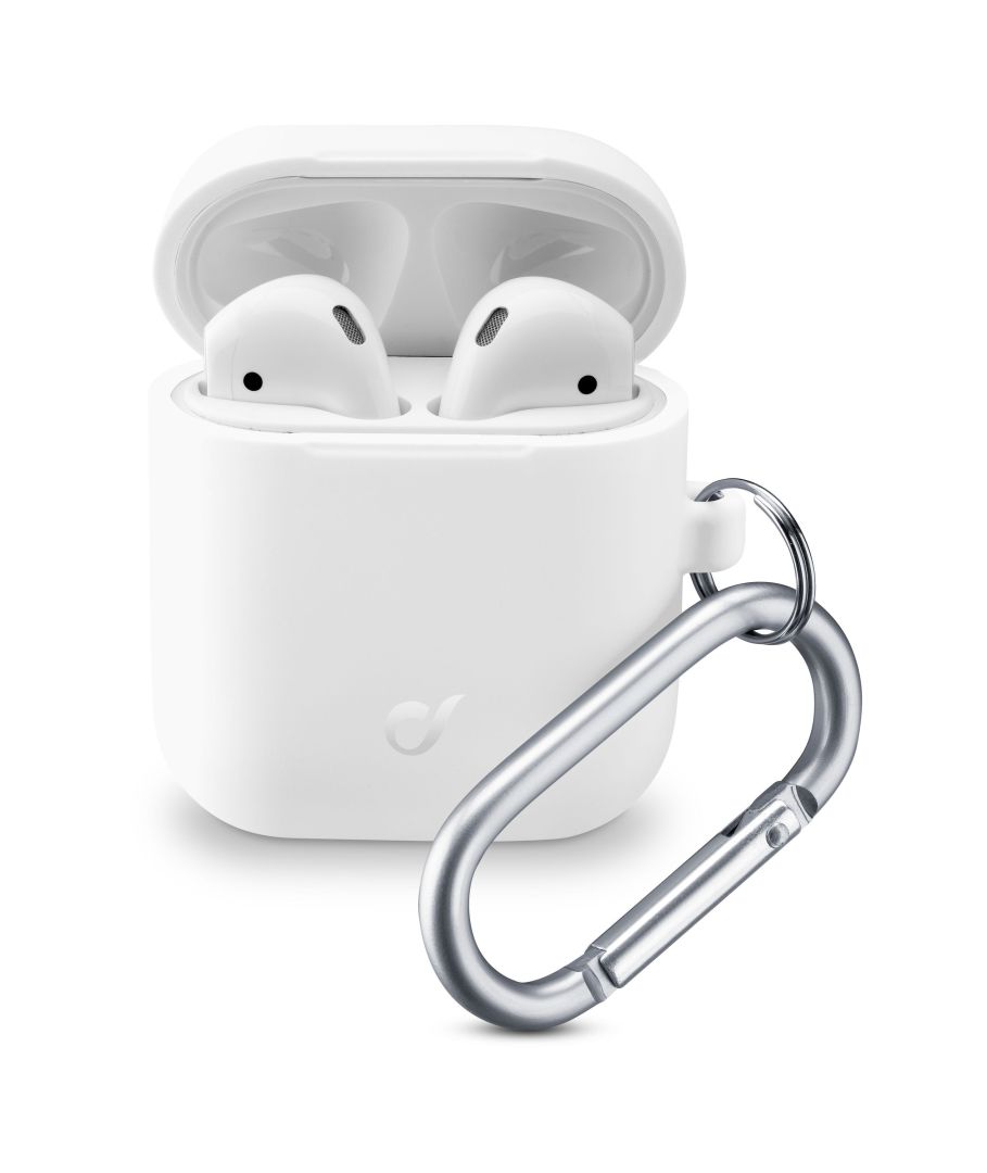 Cellularline Protective cover with carabiner Bounce for Apple AirPods 1,2, white