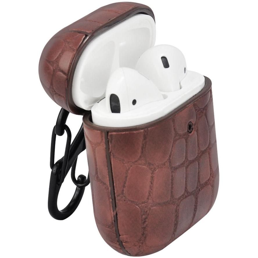 TERRATEC AirPods Case AirBox Stone Pattern Dark Brown