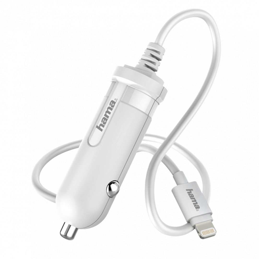 Hama Car Charger Lightning 1A White