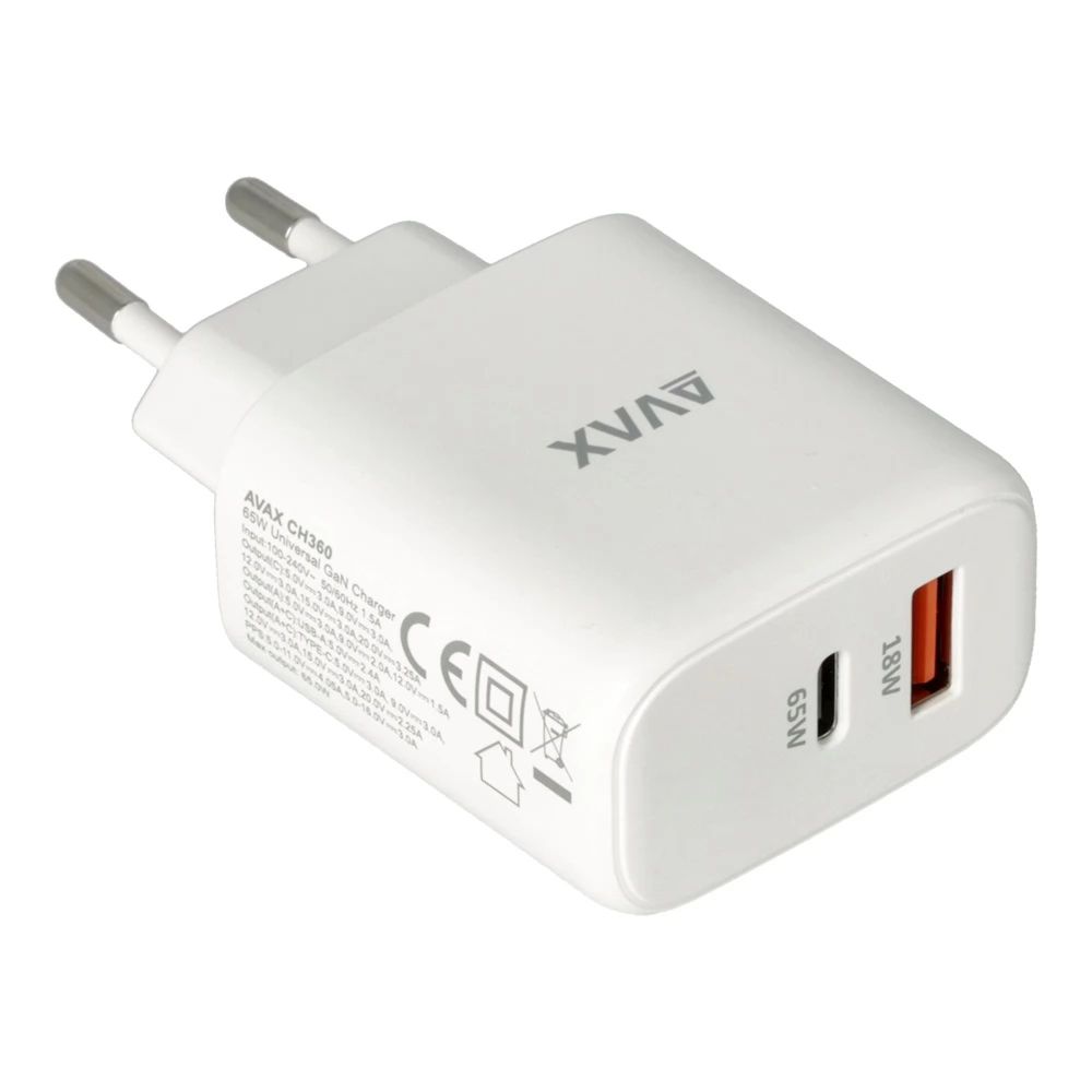 Avax CH360 SPEEDY 65W USB Charger White