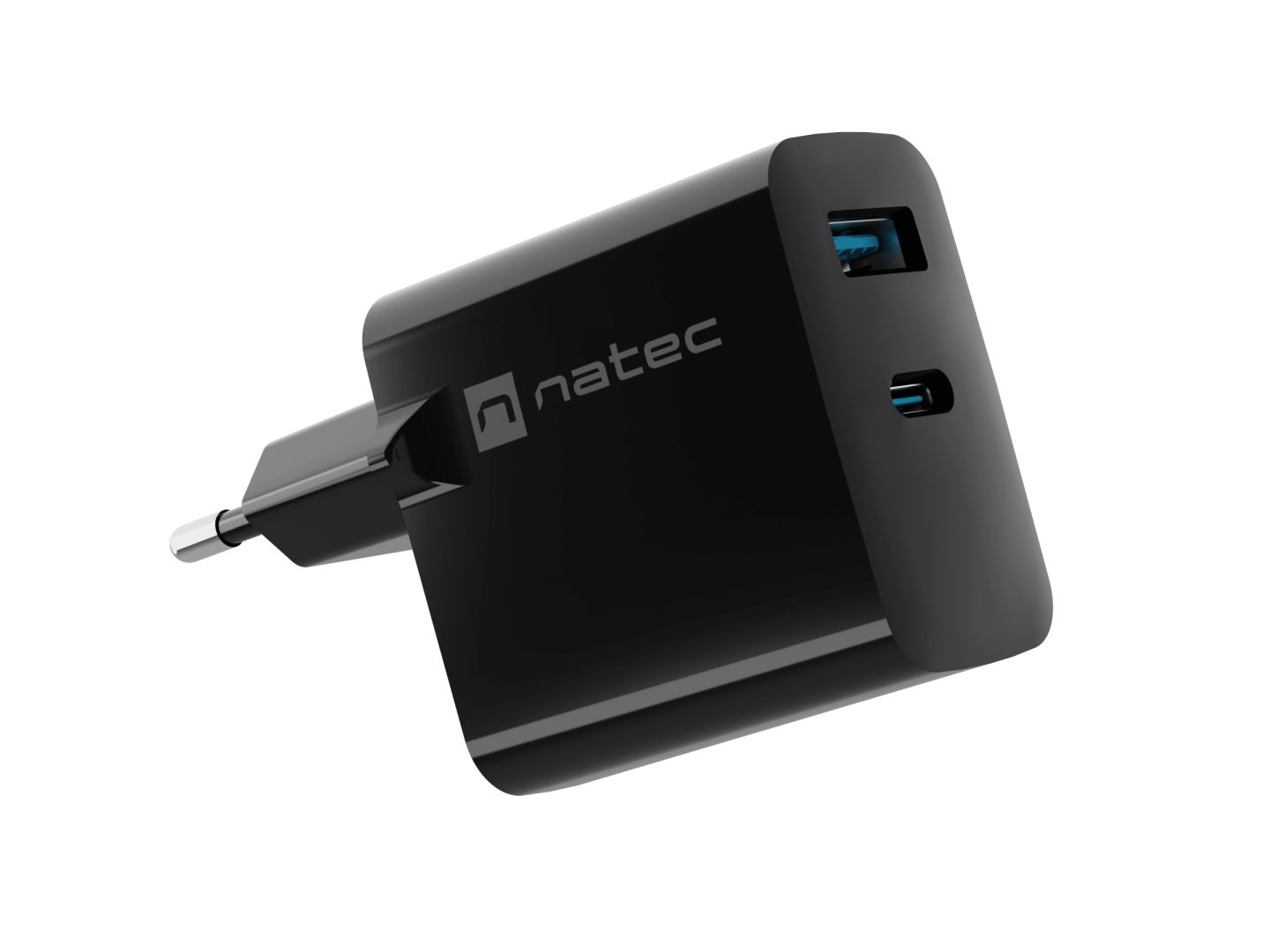 natec Ribera Gan Wall Charger Black