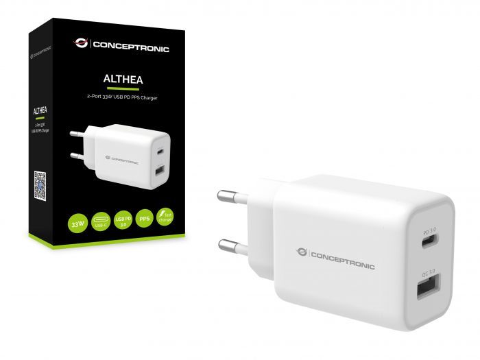 Conceptronic  ALTHEA11W 2-Port 33W USB Charger White