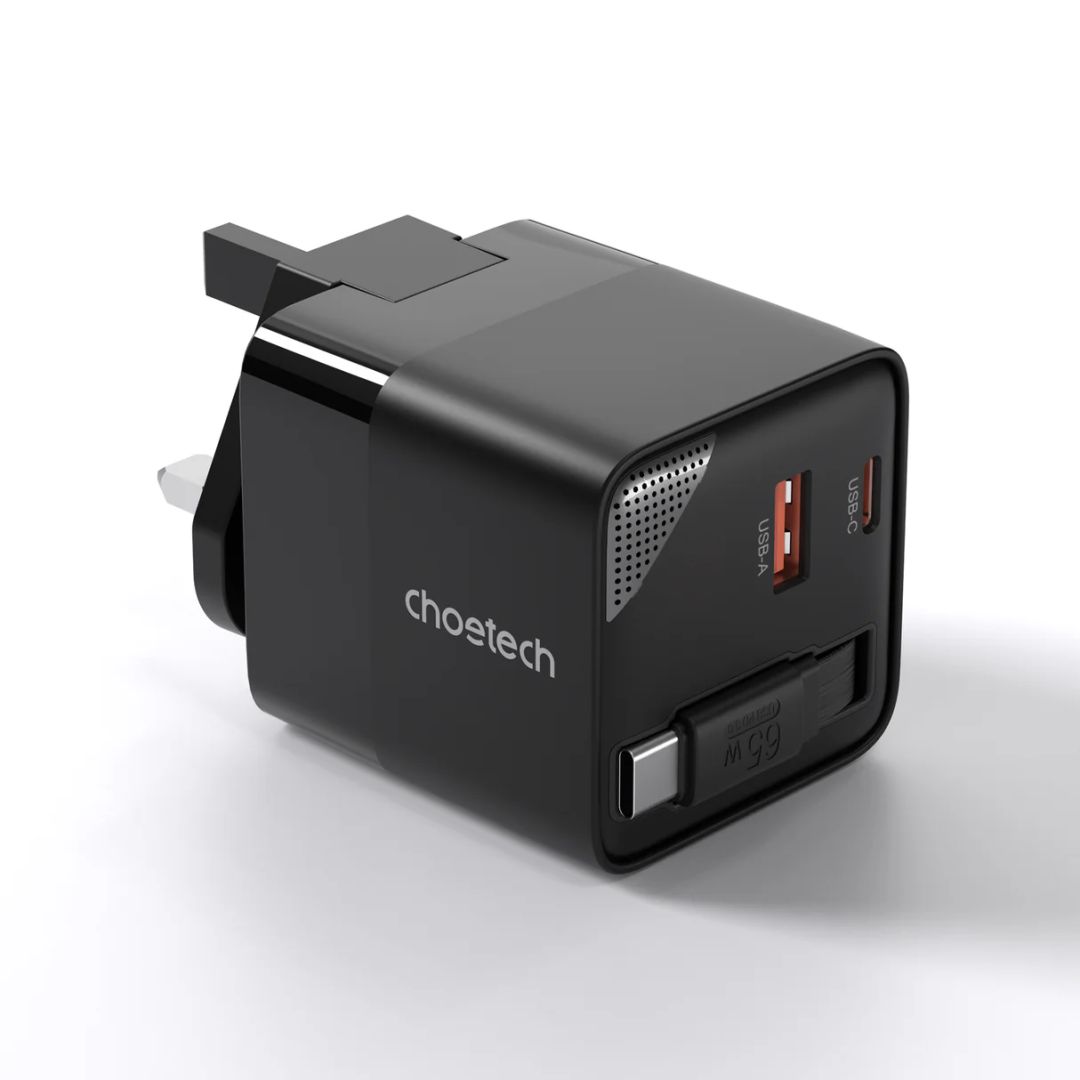 Choetech  PD6091 65W GaN Charger with Telescopic Module EU Black