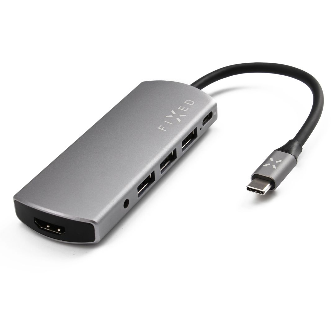FIXED 6-portos USB 3.0 Hub Space Gray
