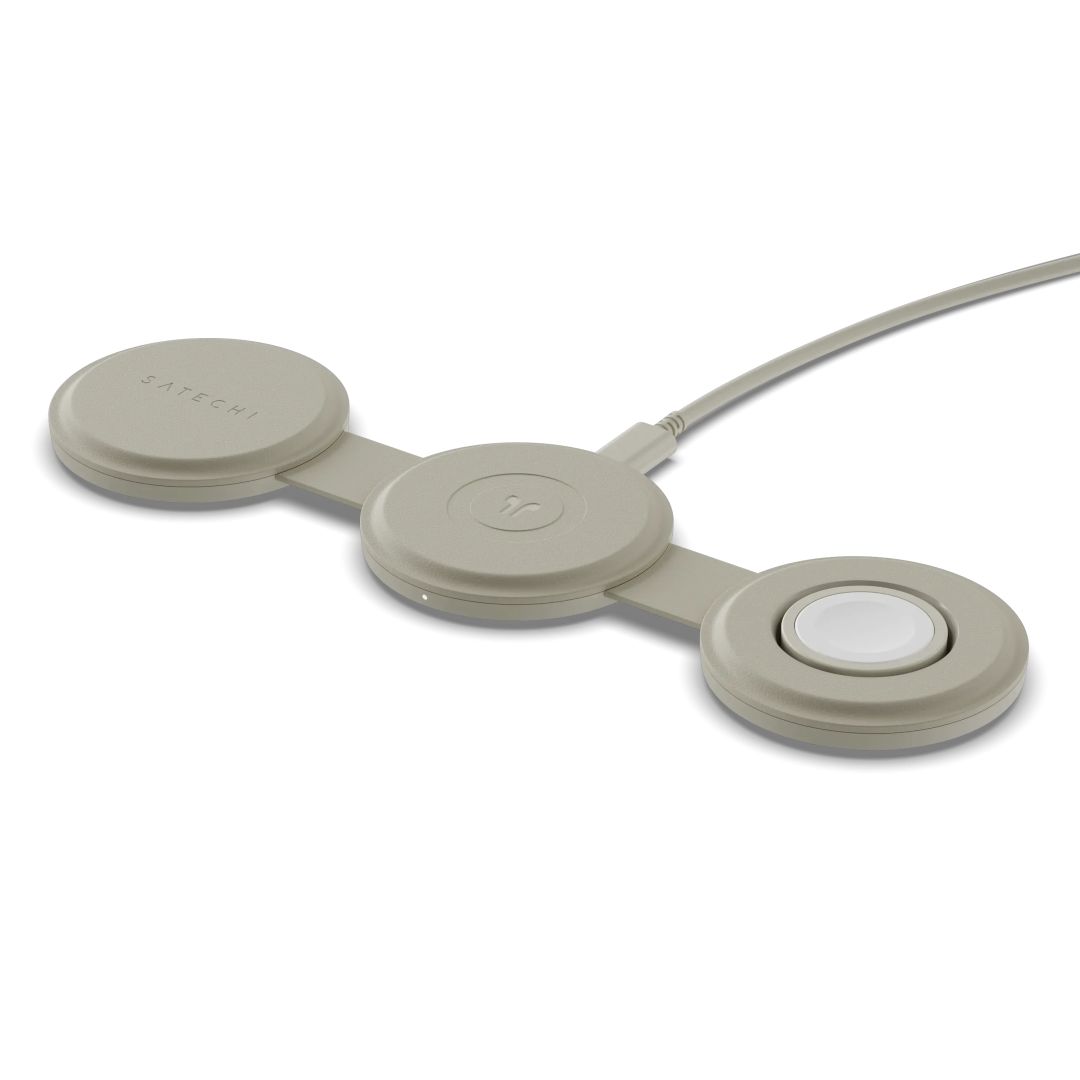 Satechi OntheGo 3-in-1 Wireless Charger Sand