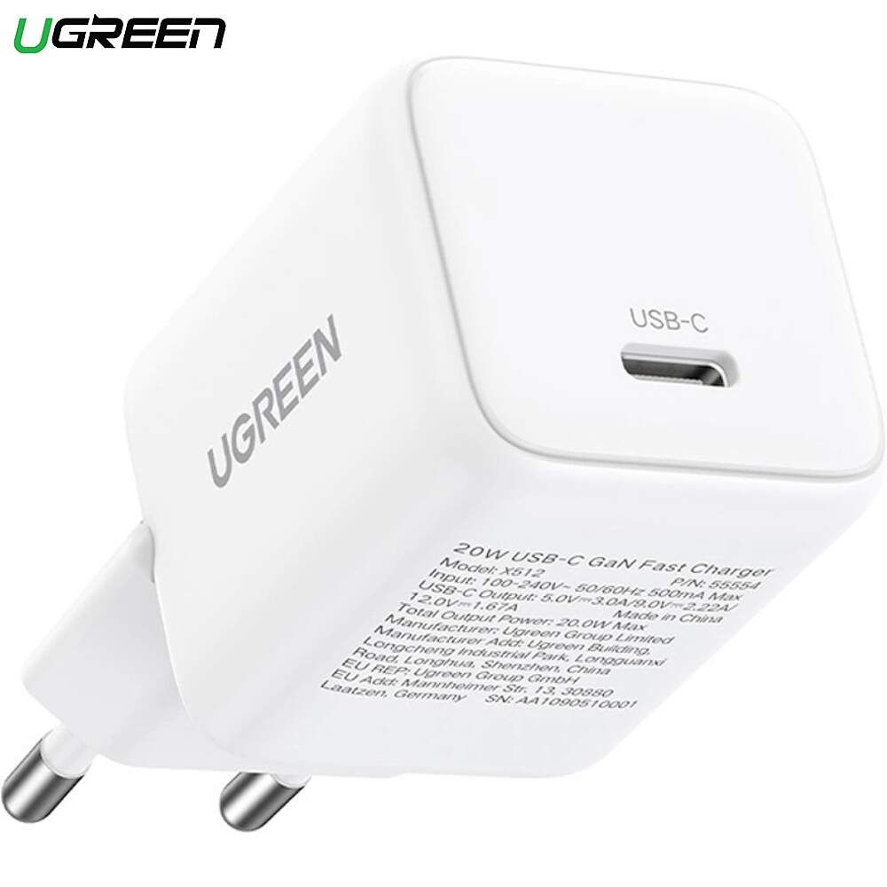 UGREEN X513 30W GAN 1x USB-C Mains Charger White