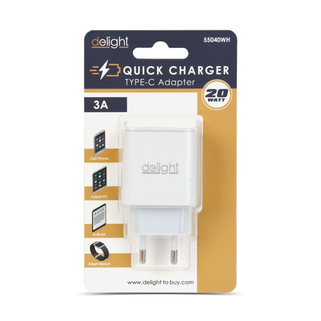 Delight USB Type-C PD20W Fast charger White