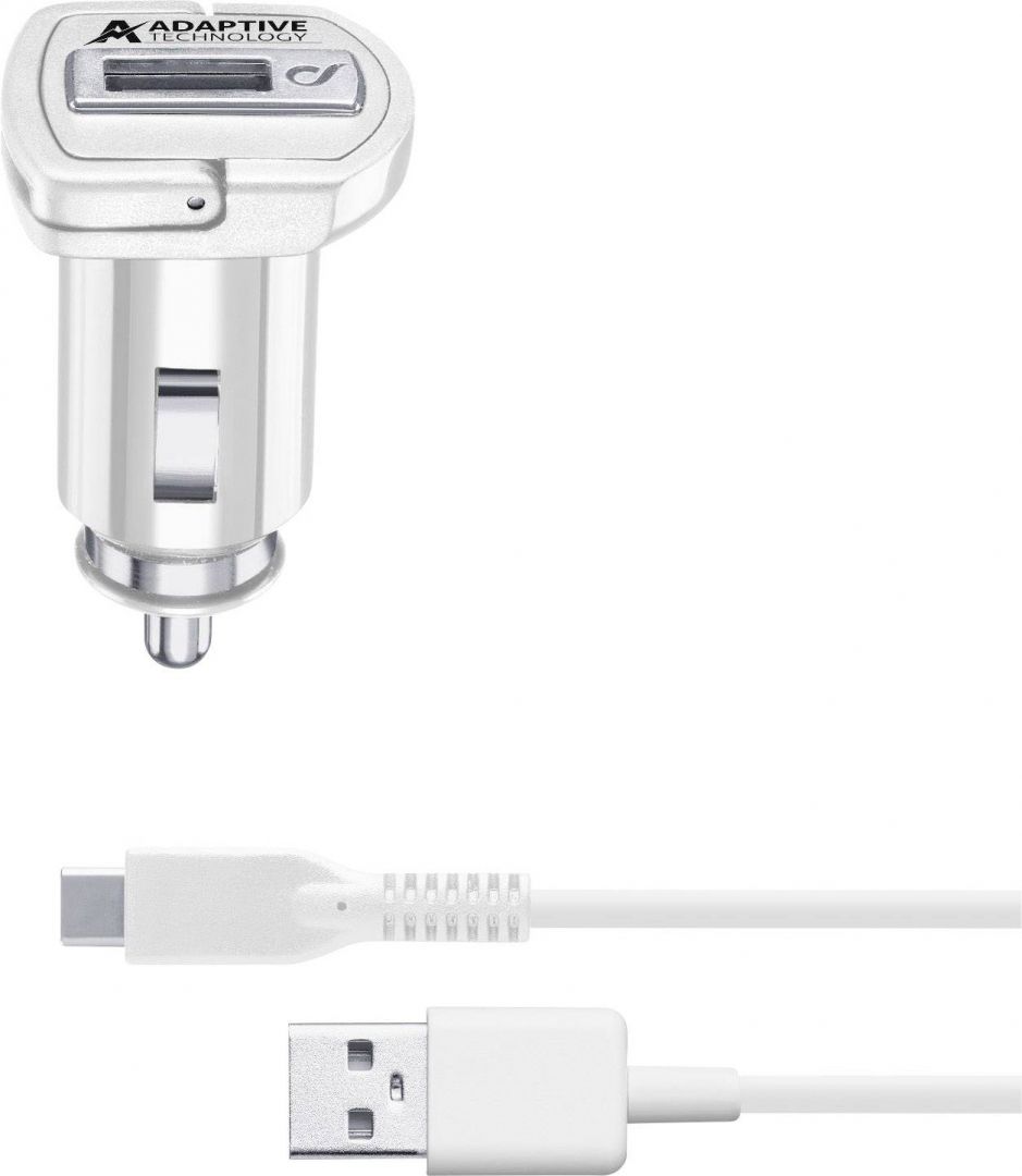 Cellularline Set car charger and USB-C cable adaptive charging 15W White