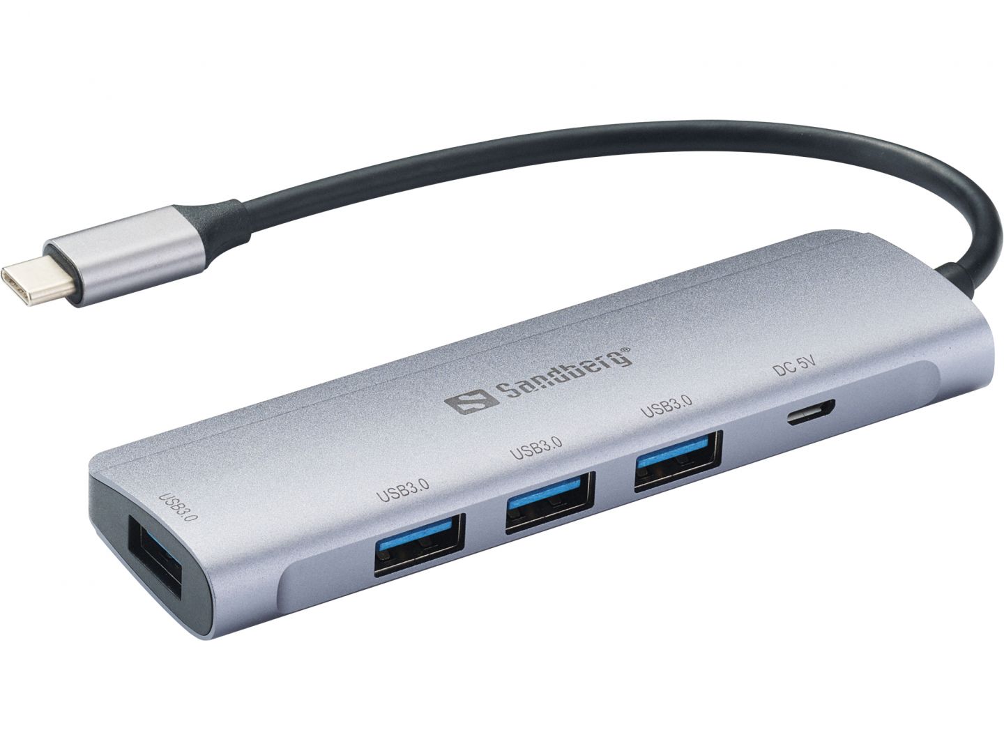 Sandberg USB-C to 4 x USB 3.0 Hub Saver Silver