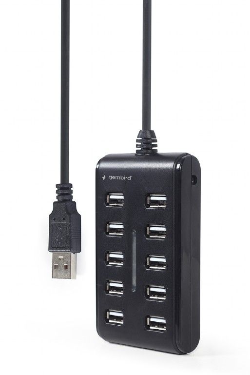 Gembird 10-port USB 2.0 Hub Black