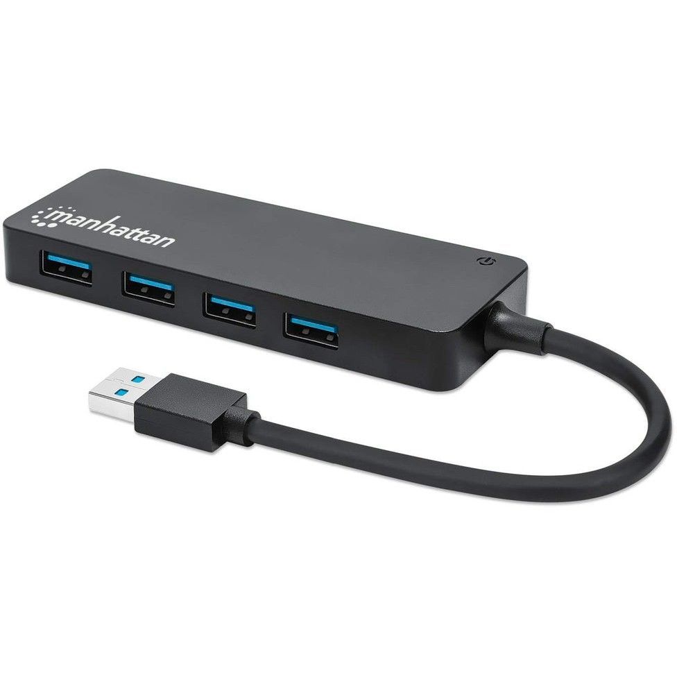 Manhattan 4-portos USB3.2 HUB Black