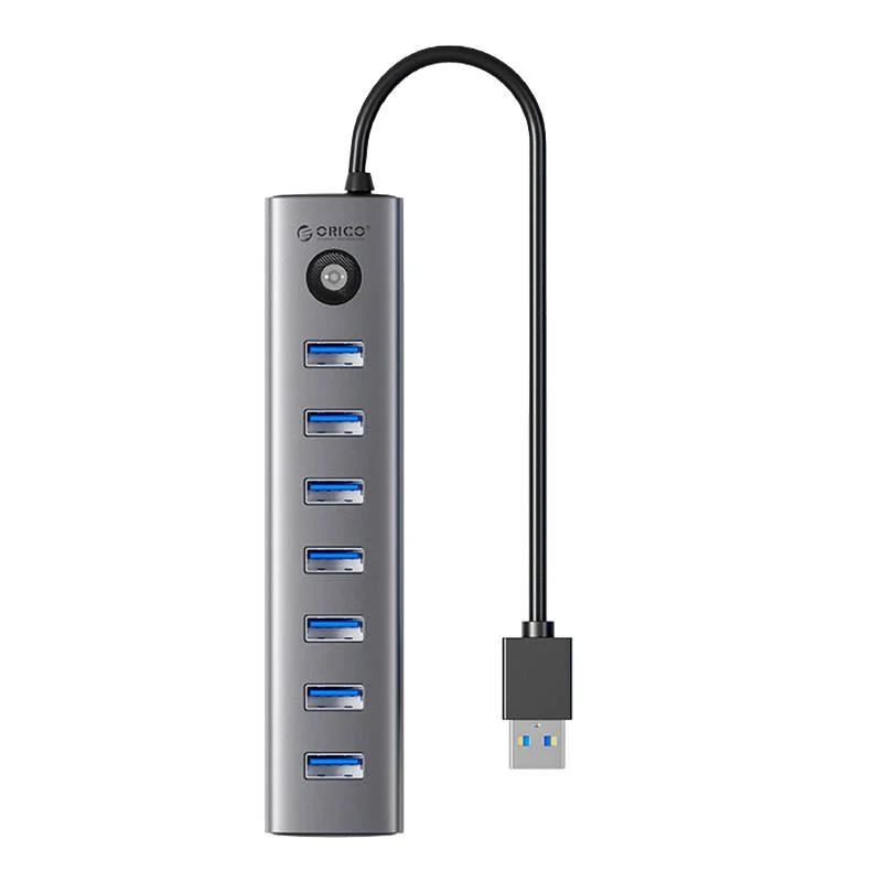 Orico 7-portos USB3.0 HUB Silver