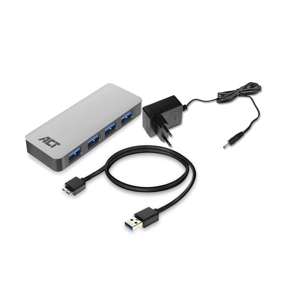 ACT AC6120 USB Hub 3.2 4 Ports Grey