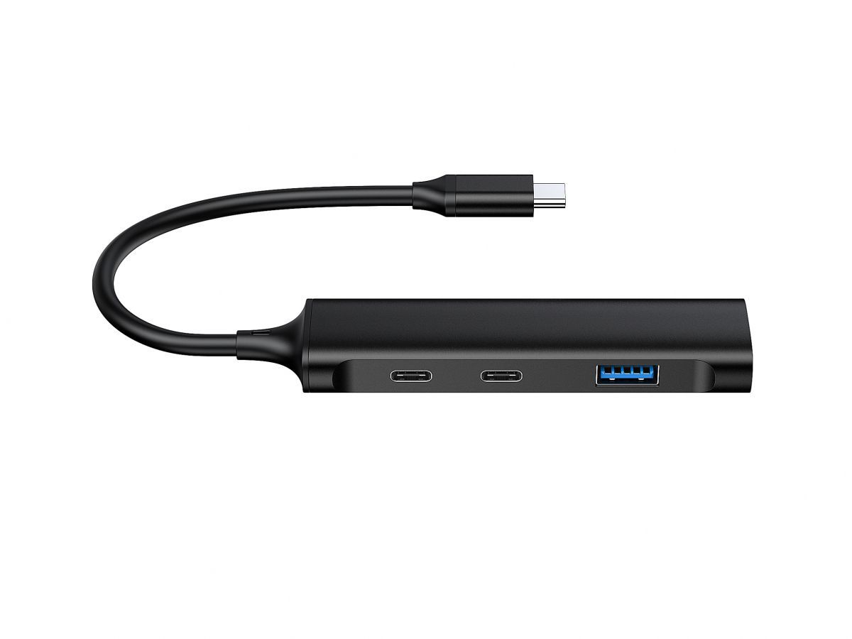 Conceptronic  4-Port USB-C HUB Black