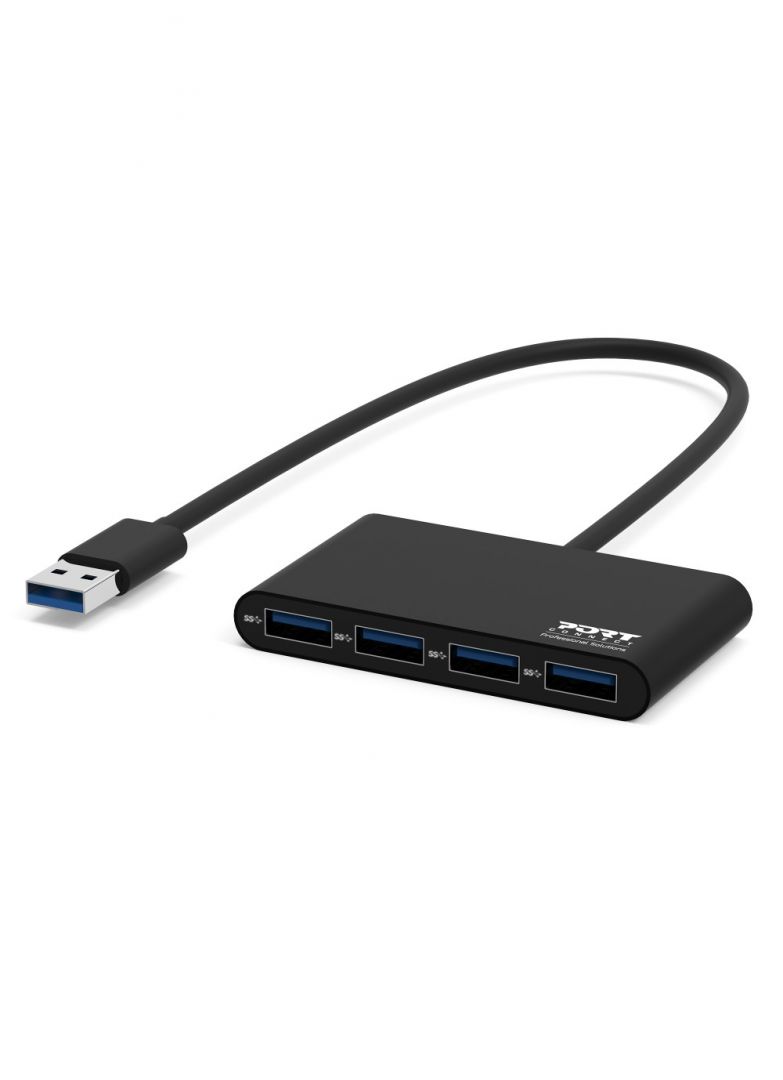 Port Designs HUB 4 Ports USB 3.0 Black