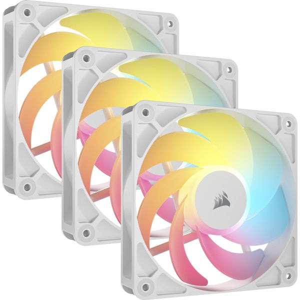 Corsair RS120 Reverse ARGB 120mm PWM Fan (3-pack) White