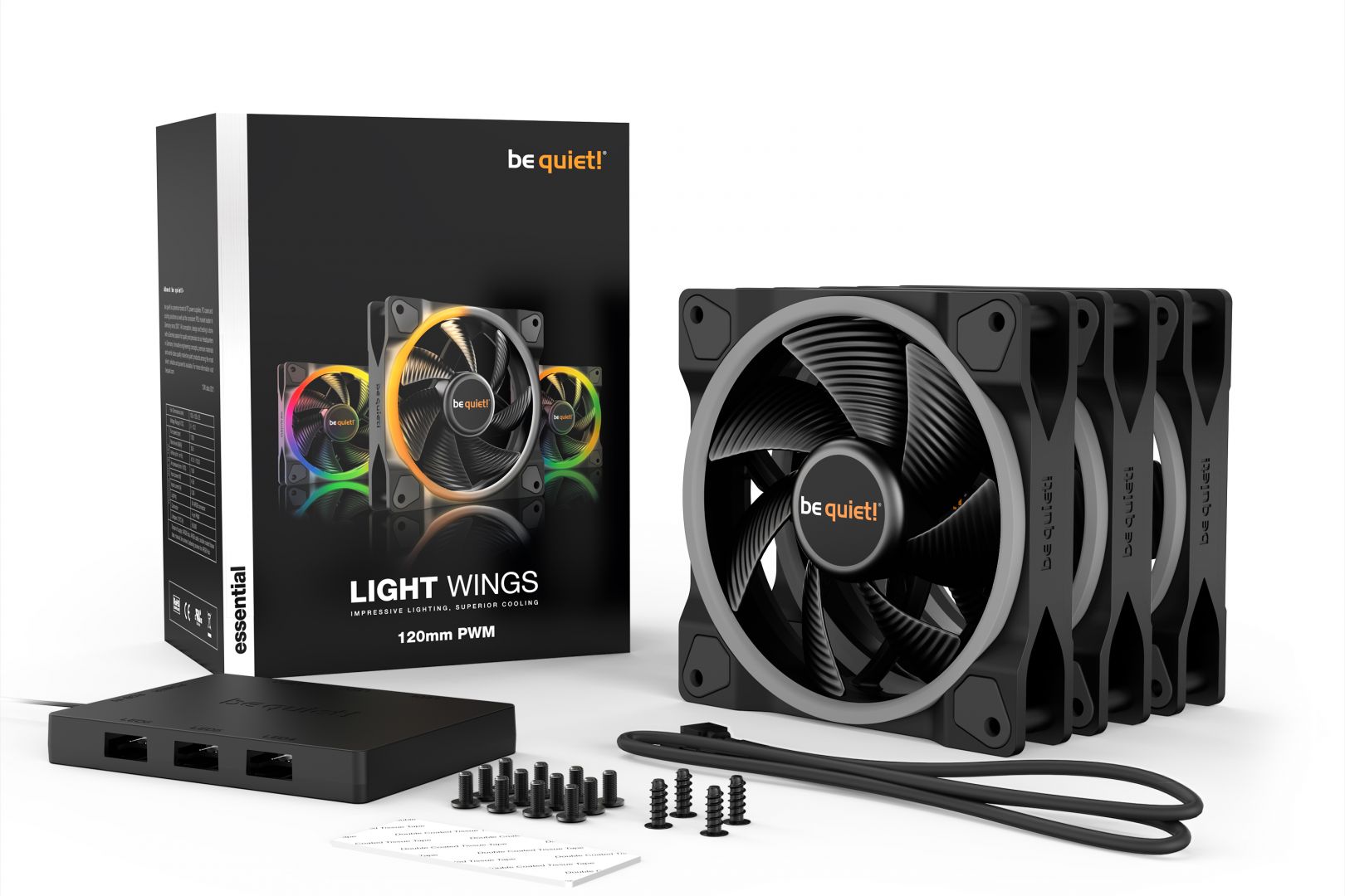 Be quiet! LIGHT WINGS 120mm PWM Triple-Pack