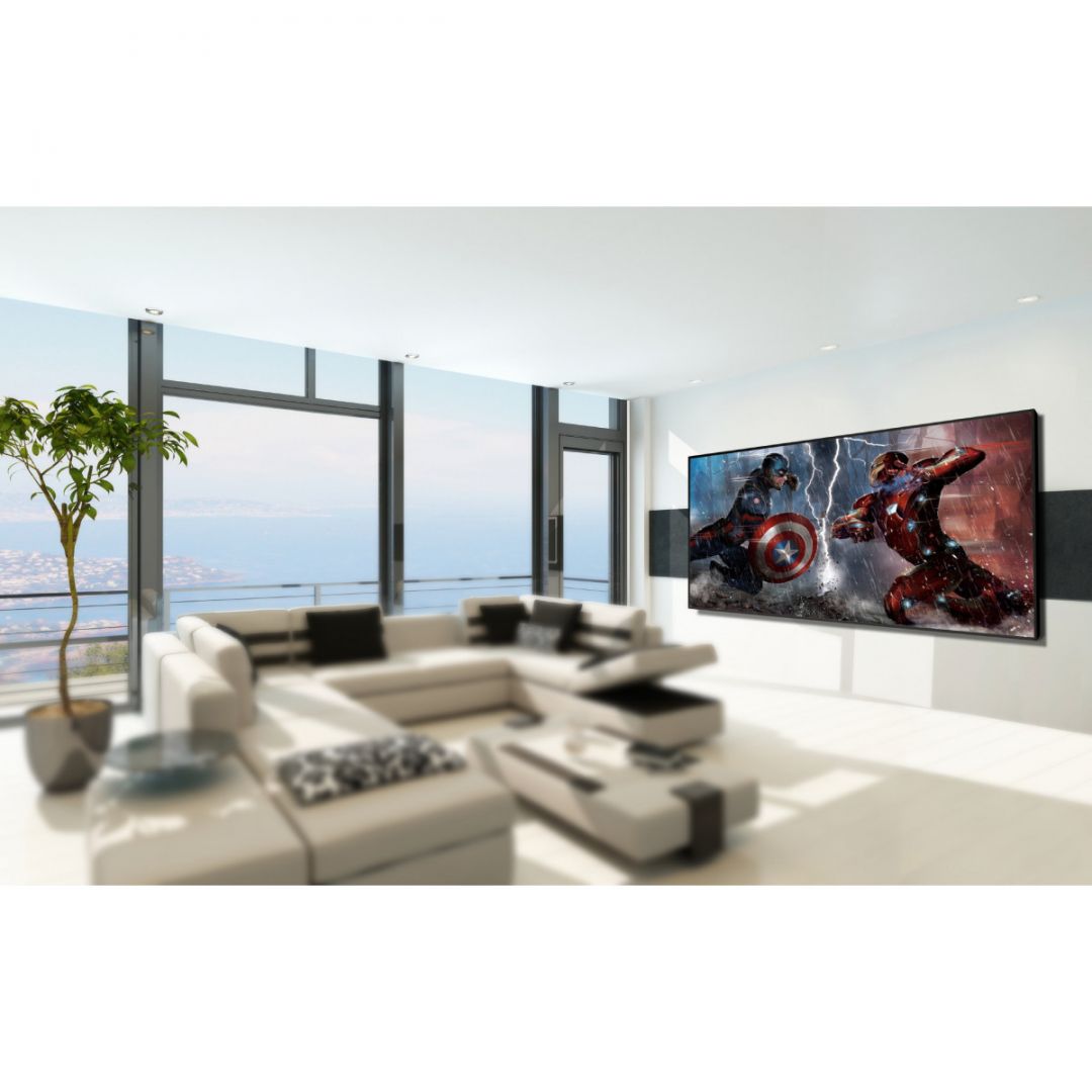 Funscreen Pro Matt White Frame Screen 250x140cm Format 16:9 Premium Plus Zero Edge