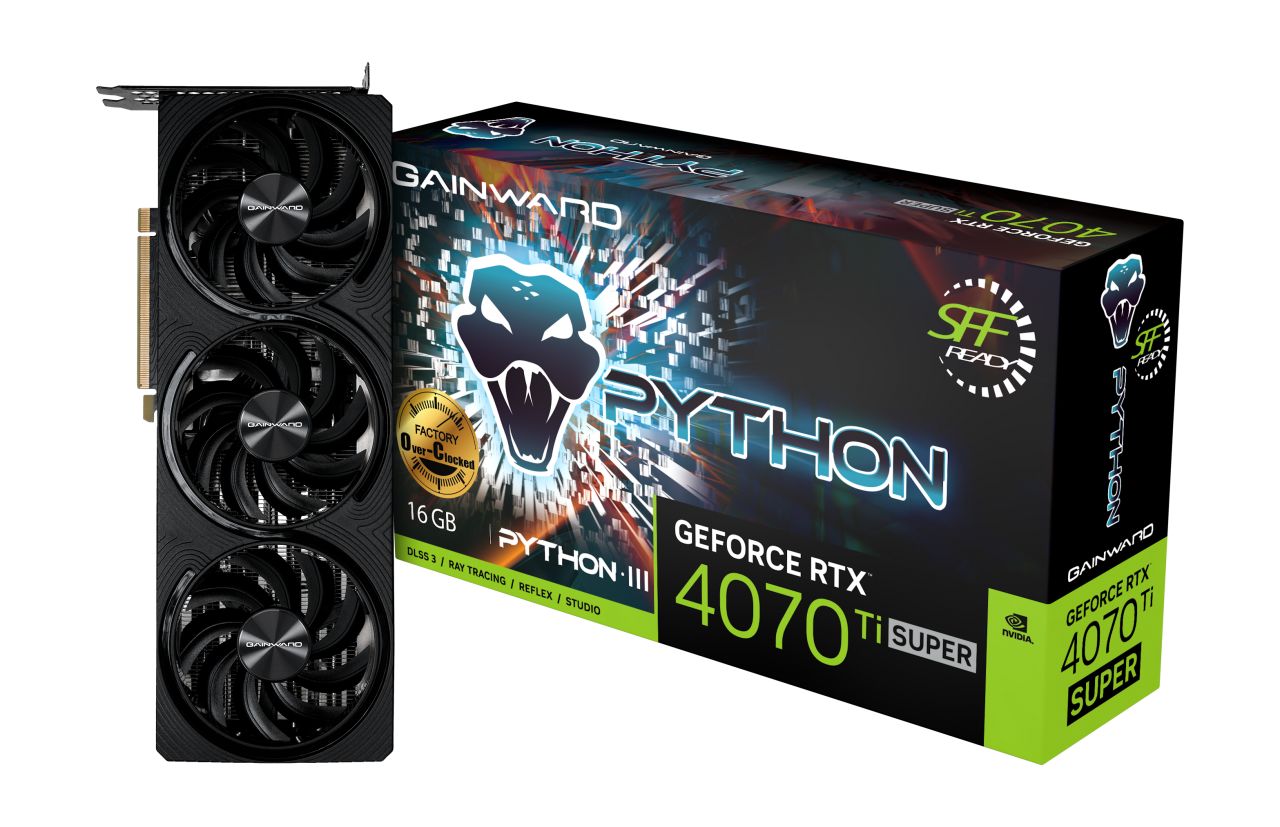 Gainward GeForce RTX4070 Ti Super 16GB DDR6X Python III OC