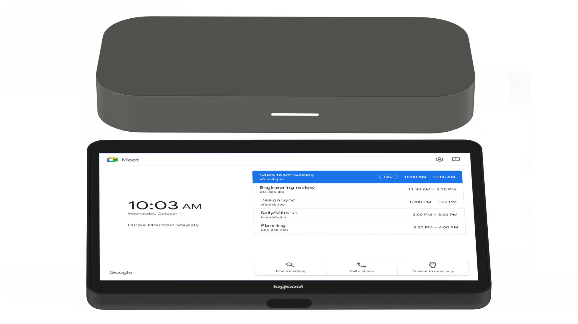 Logitech Base with Tap + Google Meet