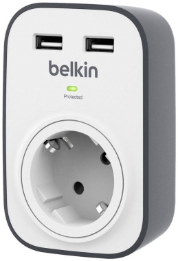 Belkin BSV103VF túlfeszültségvédő USB töltő White/Grey
