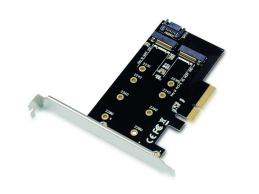 Conceptronic  EMRICK04B 2-in-1 M.2 PCIe Card, M.2 SATA x 1, M.2 NVMe x 1