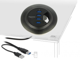 DeLock In-Desk Hub 4 Port USB 3.0