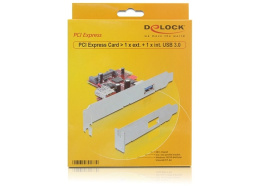 DeLock PCI Express x1 card for 1 x external + 1 x internal SuperSpeed USB 5 Gbps