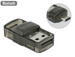 DeLock USB 2.0 Bluetooth 4.0 Adapter 2 in 1 USB Type-C or Type-A Transparent