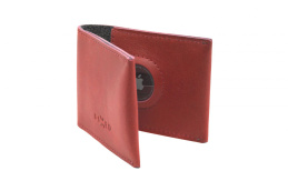 FIXED bőr pénztárca belső AirTag tartóval, piros