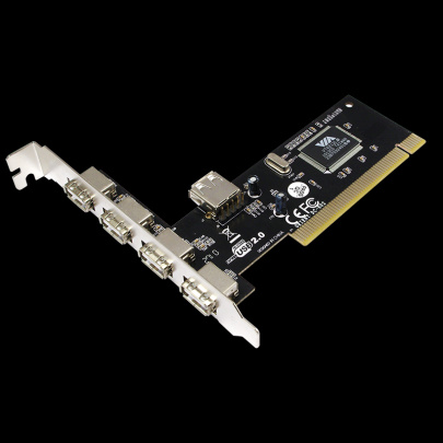 Logilink PC0028 PCI interface card USB 2.0 4+1