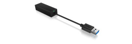 Raidsonic IcyBox IB-AC501a USB 3.0 to Gigabit Ethernet Adapter Black