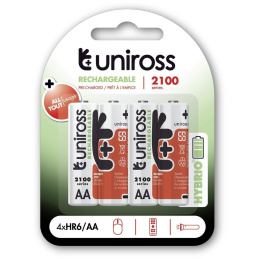 Uniross Hybrio 2100mAh AA Ni-MH akkumulátor 4db/csomag